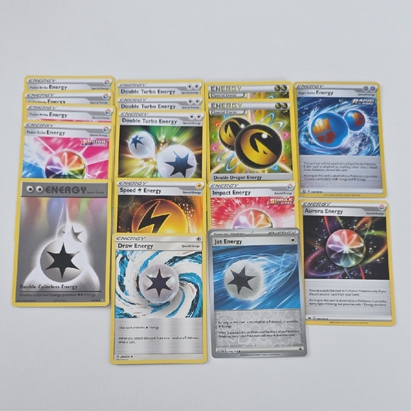 Pokemon Energy Cards Collection Double Colorless, Double Dragon, Jet, And More! Pokemon Energy Cards Collection Double Colorless, Double Dragon, Jet, And More!